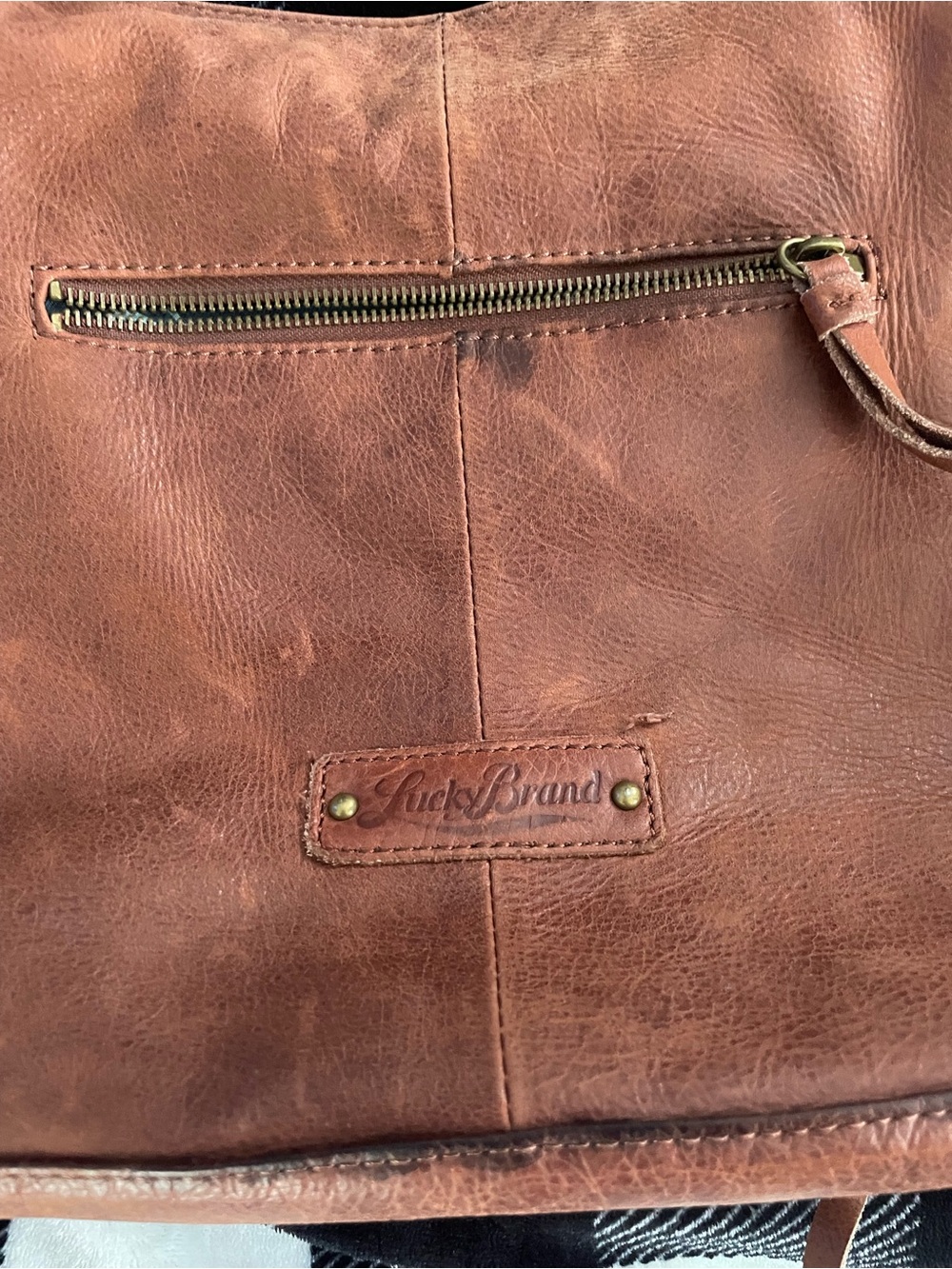 Lucky Brand Rust Brown Leather Hobo Bag with Stud Details
GUC - Picture 2 of 7